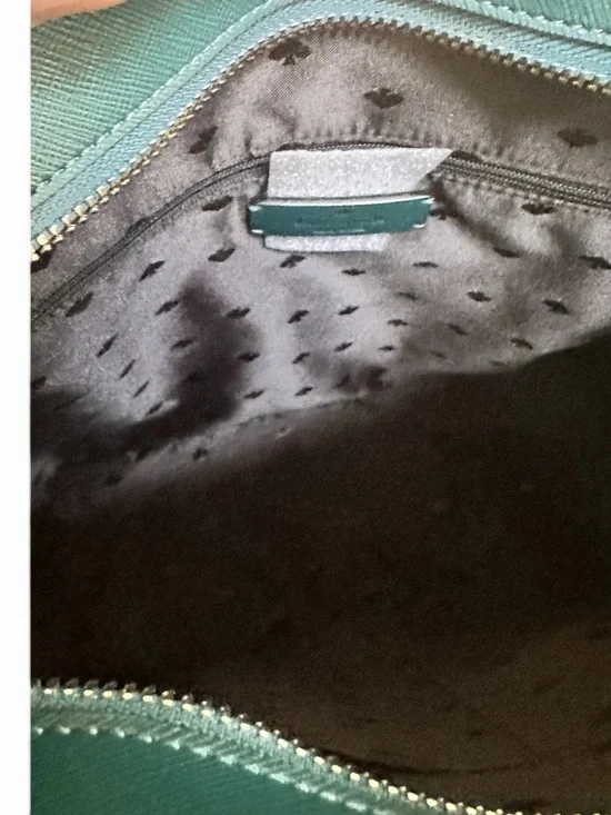 Kate Spade Colorblock Tote NWT Green Pink Leather Zip - Picture 7 of 16